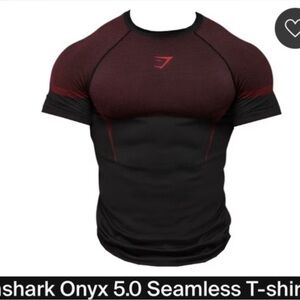 Gymshark Black and Red Seamless Tee